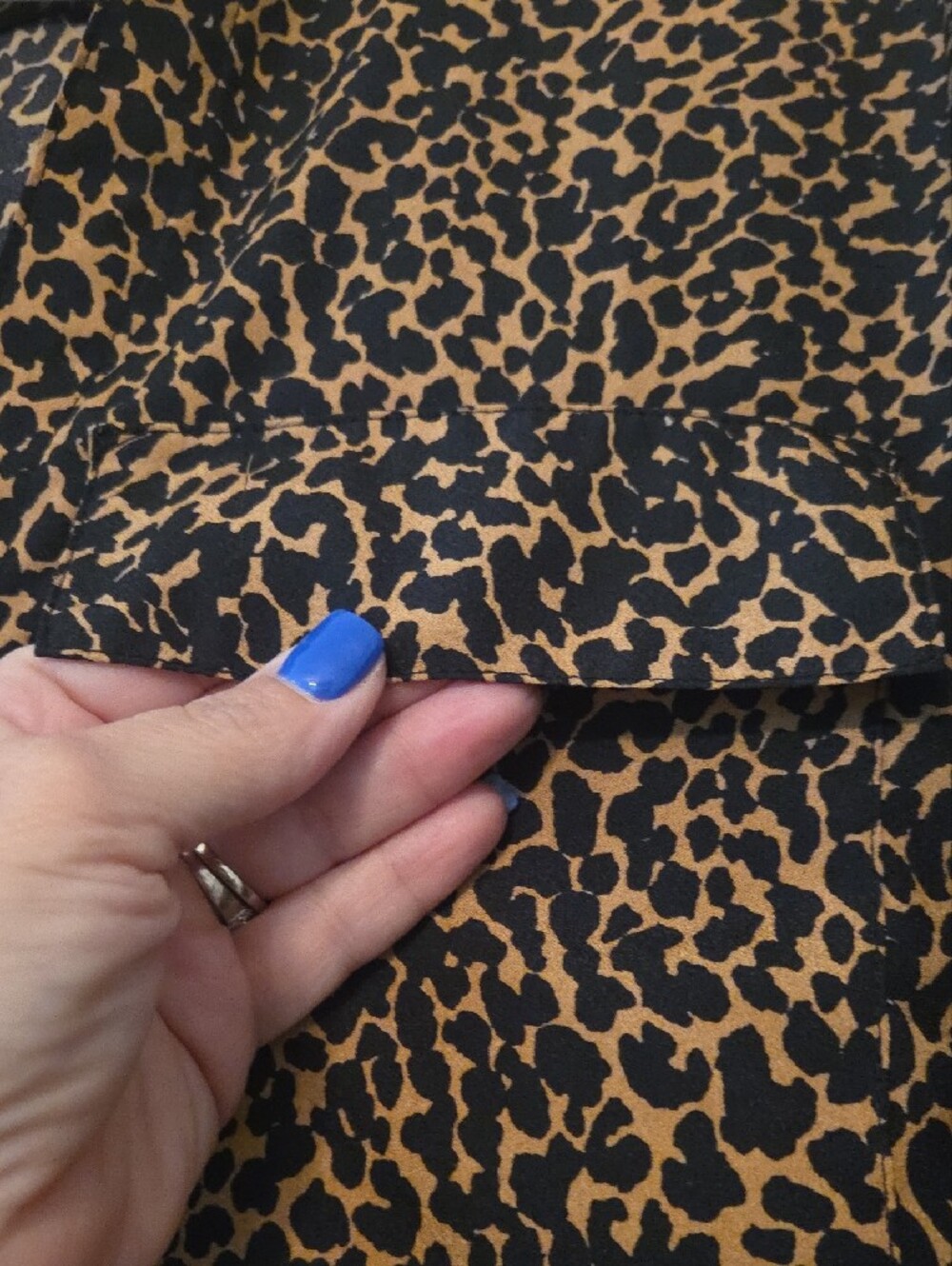 Calvin Klein Black & Camel Leopard Print Shirt - Picture 2 of 4